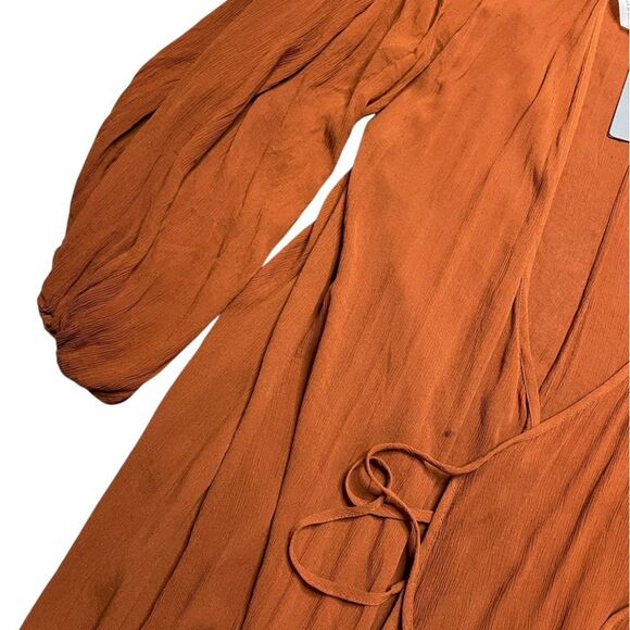 NWT BITTE KAI RAND Sheer Long Cardigan Terracotta Orange Size XS - Picture 5 of 9